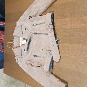 NWT Leather Moto Jacket by ANTHROPOLOGIE Size XS Original Priced at $198